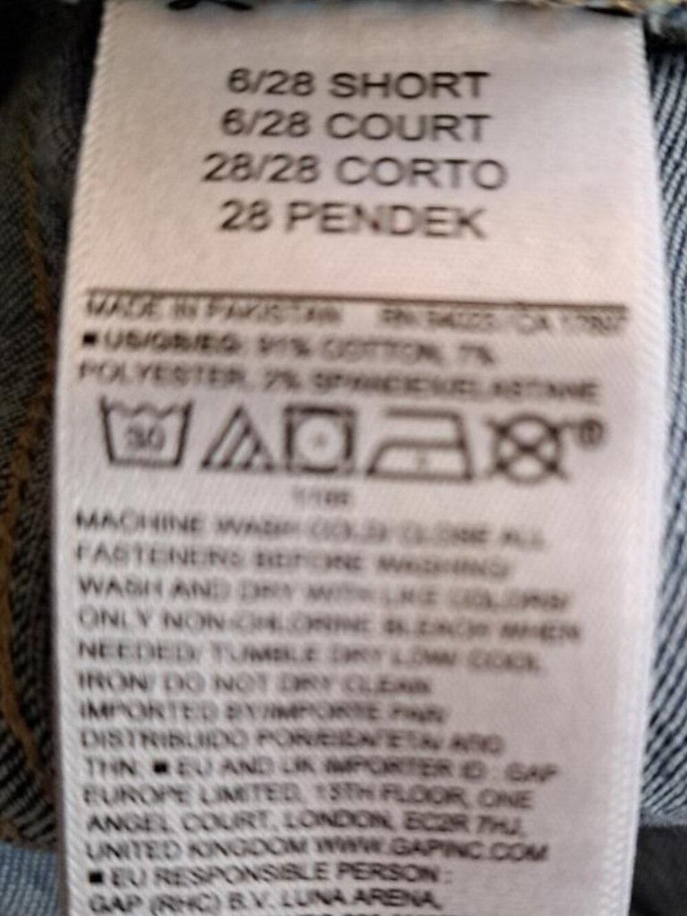 Gap Universal Baby Boot Jeans Size 6/28S - Picture 5 of 6